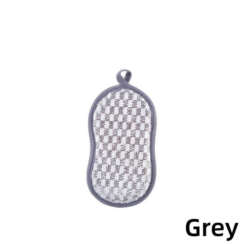 10-1 esponjas para fregar platos, toallita mágica de doble cara, esponjas de limpieza antiadherentes de microfibra para ollas, herramientas de cocina, utensilios para ollas de lavado: XS / Negro