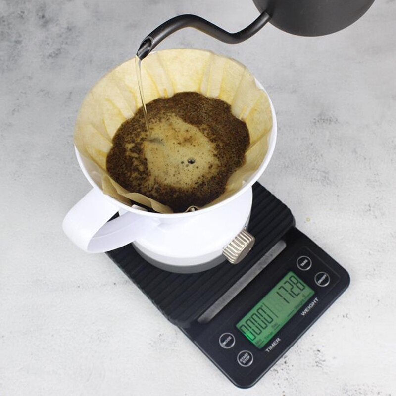 1-4 Cups Coffee Dripper Bookable Time Coffee Drip Filter Cup Permanent Pour Over Coffee Maker Engine PP material