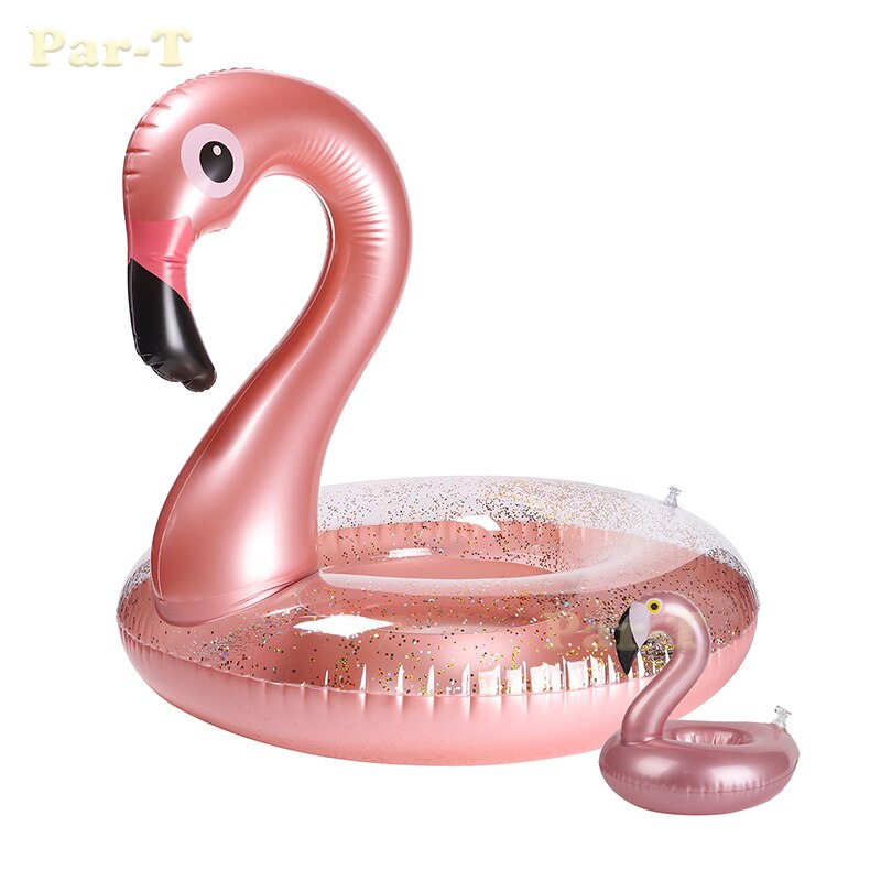 2 Stuks Opblaasbare Flamingo Pool Float Flamingo Bekerhouder Set Zomer Strand Tropische Hawaiiaanse Thema Party Zwemmen Ring Voor Kinderen