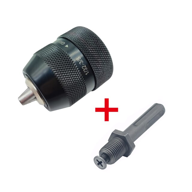 portabrocas mandril para taladro con adaptador sds, Adaptador de portabrocas sin llave 1/2-20UNF, llave de cambio rápido Hex SDS Plus, Portabrocas de Metal de 0,8-10mm para taladro de llave de impacto: Chuck SDS Shank