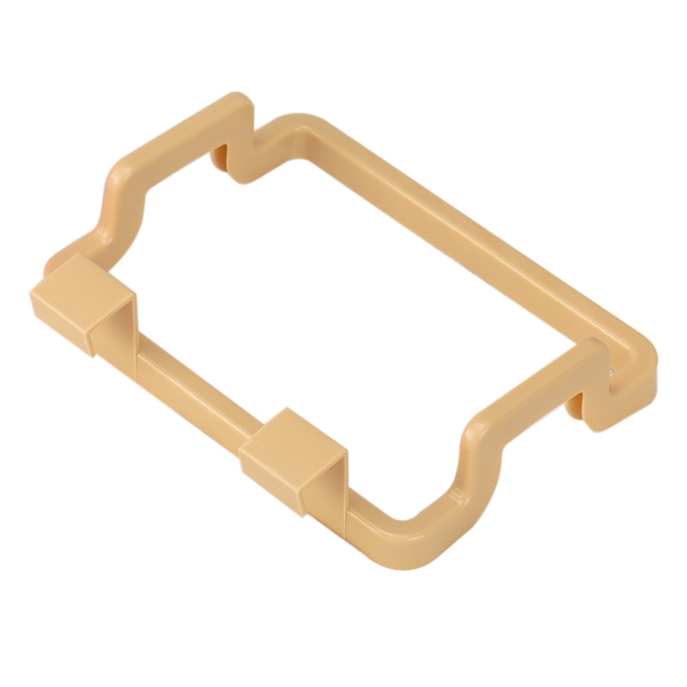1pc Kitchen Cabinet Door Basket Hanging Trash Can Waste Bin Garbage Bag Holder Portable Kitchen Trash Bag Holder Kitchen Gadgets: Beige