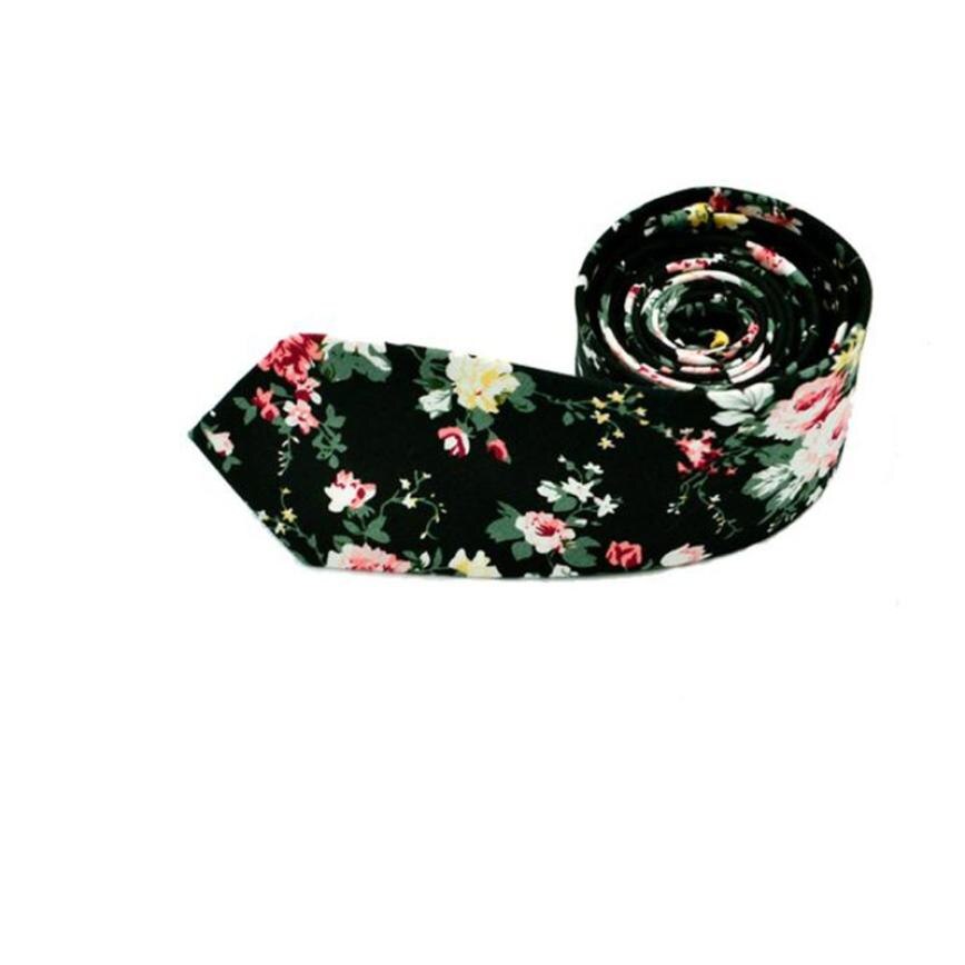Mannen Mode Bloemen Skinny Slim Stropdas Katoen Smalle Business Casual Bruiloft Tie slytherin # A50