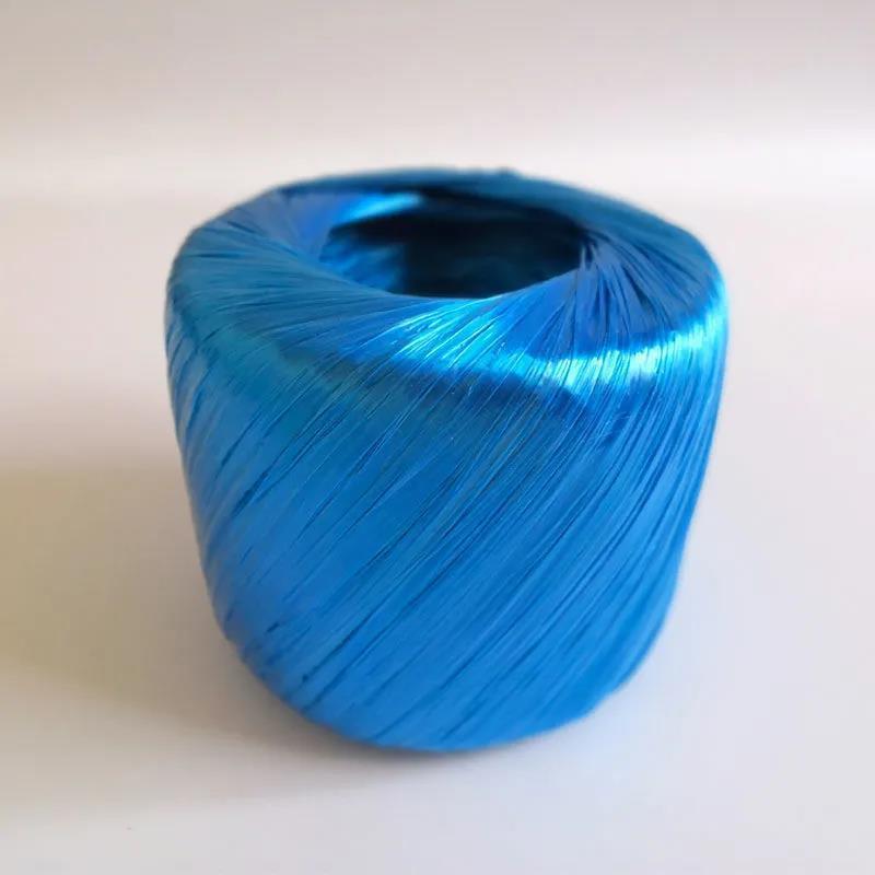 Hilo de tejer de cristal brillante, cuerda de plástico para bolsos, cojines, mantas, 40g/bola, 136M: Oro