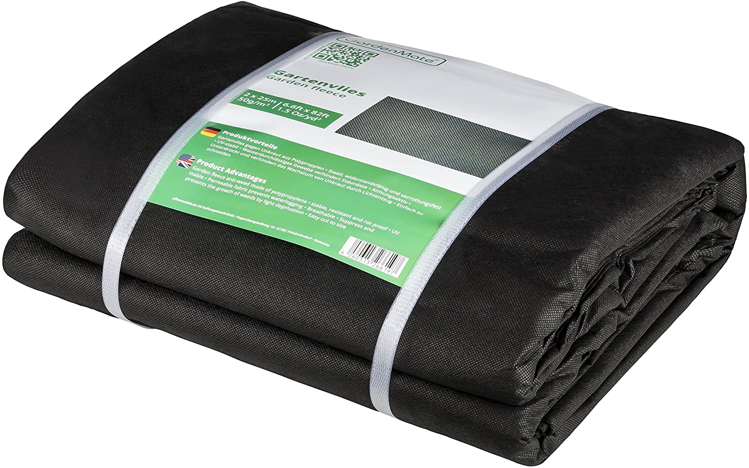 GardenMate-malla geotextil resistente a maleza, geotextil, 2 m x 25 m y 50 g / m²