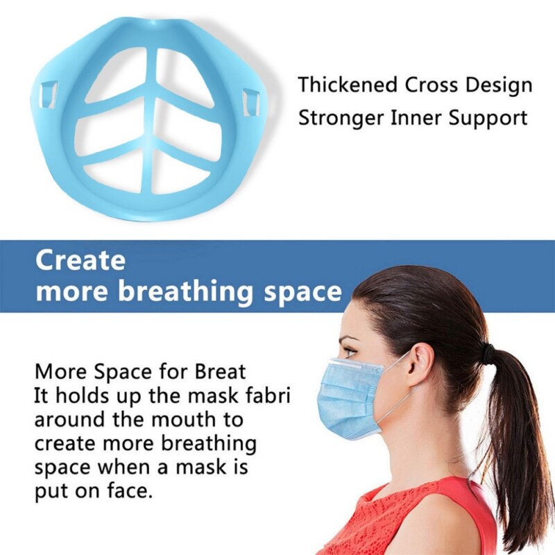 5Pcs Face Inner Support Frame Silicone Bracket More Space For Comfortable Breathing Washable Reusable