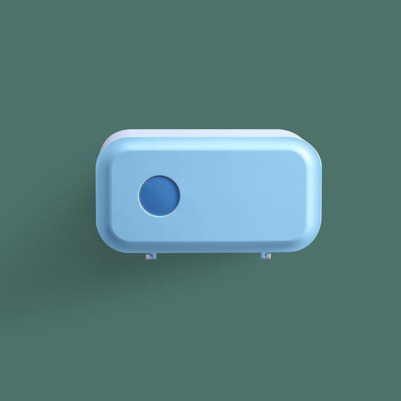 GURET multifonction porte-papier hygiénique étanche boîte à mouchoirs toilette mural boîte de rangement salle de bain accessoires ensembles: Light Blue