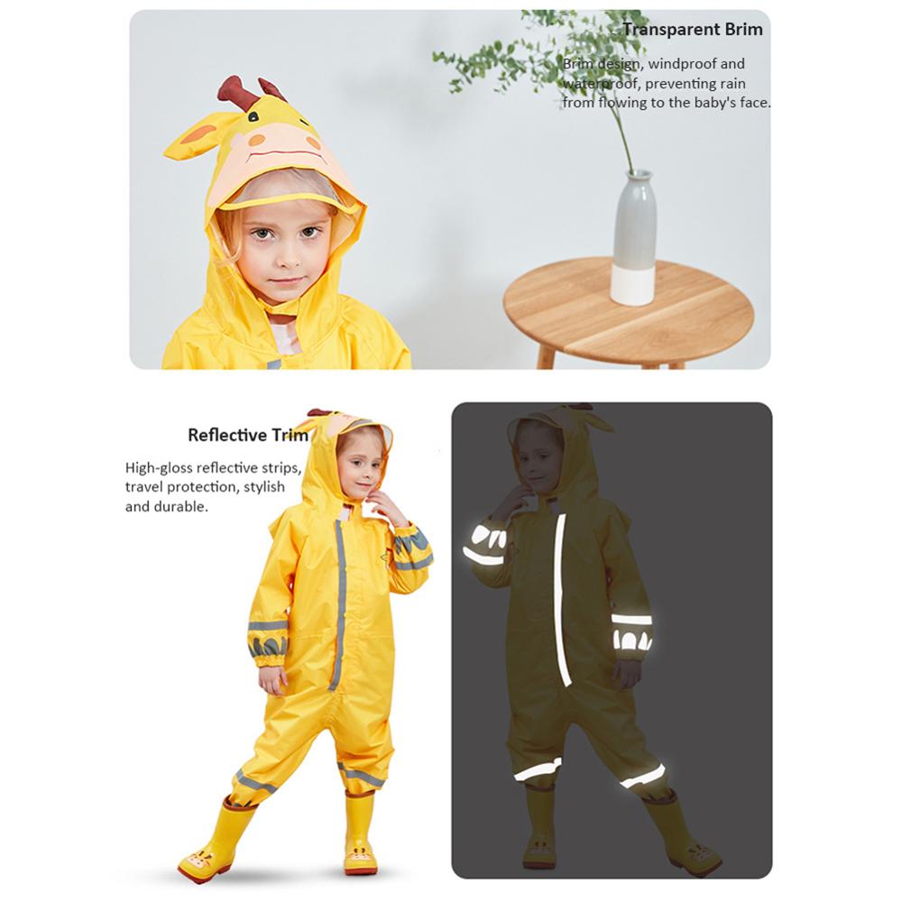 Crianças calças de chuva à prova dwaterproof água novo 2020 macacão à prova d3-água 3-8yrs bebê meninos meninas macacão moda crianças capa chuva