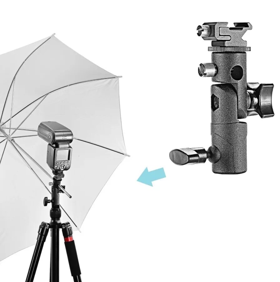 Accesorios de fotografía para Flash, soporte para Flash Speedlite, adaptador de 1/4 "y 3/8"