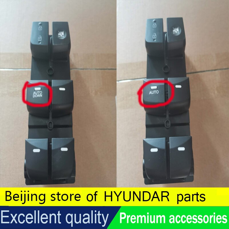 Glas Automatische Lifting Schakelaar Voor Een Hyundai Elantra I35 In Zwart