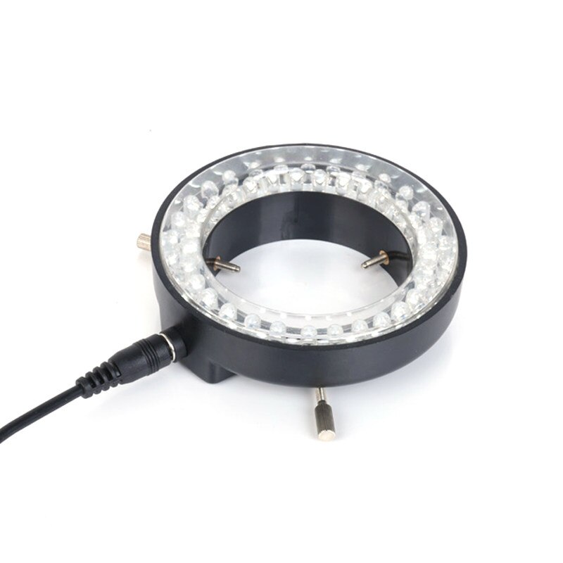 Adjustable 6500K 56 LED Ring Light illuminator Lamp For Industry Stereo Microscope Lens Camera Magnifier 110V-240V Adapter