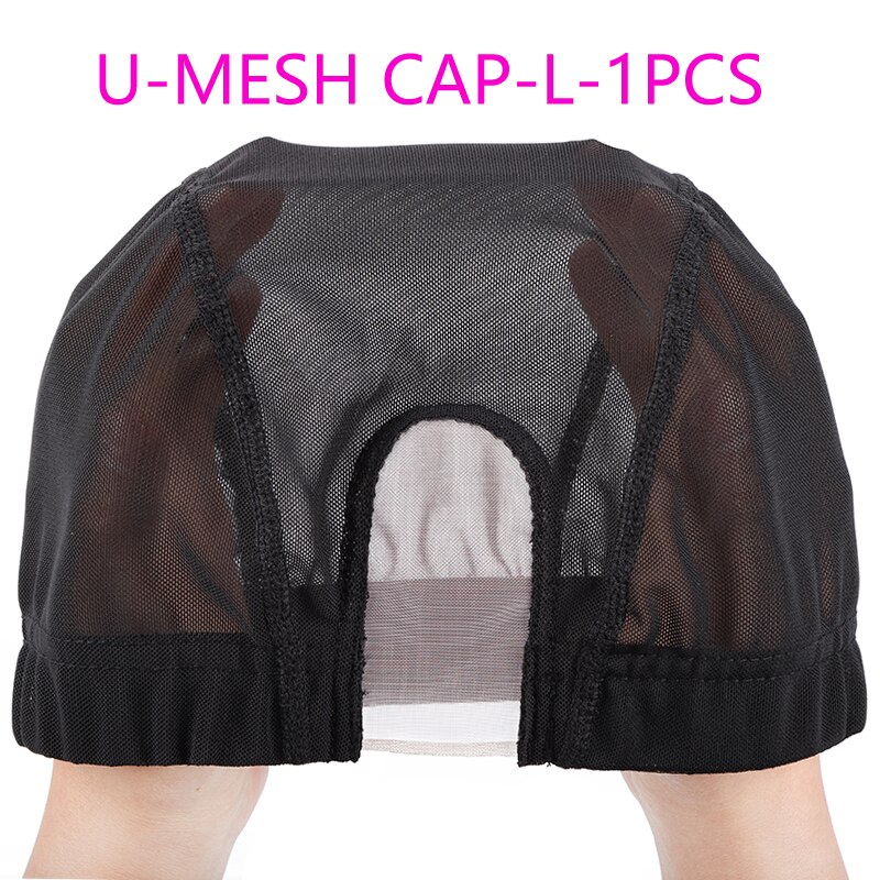 U Part Lace Wig Caps For Making Human Hair Lace Wigs Ventilated Wig Cap Dome Mesh Weaving Cap S M L Size Wig Accessories: u-mesh L-1PCS
