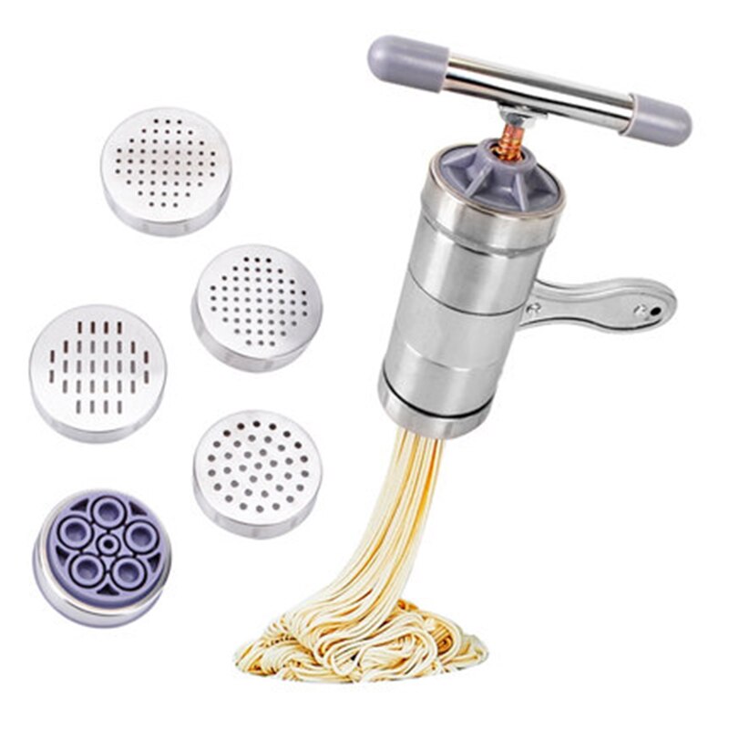 pasta attachments Pasta Noodle Maker Handmade Noodles Press veggie pasta maker vegetable pasta extruder With 5 head