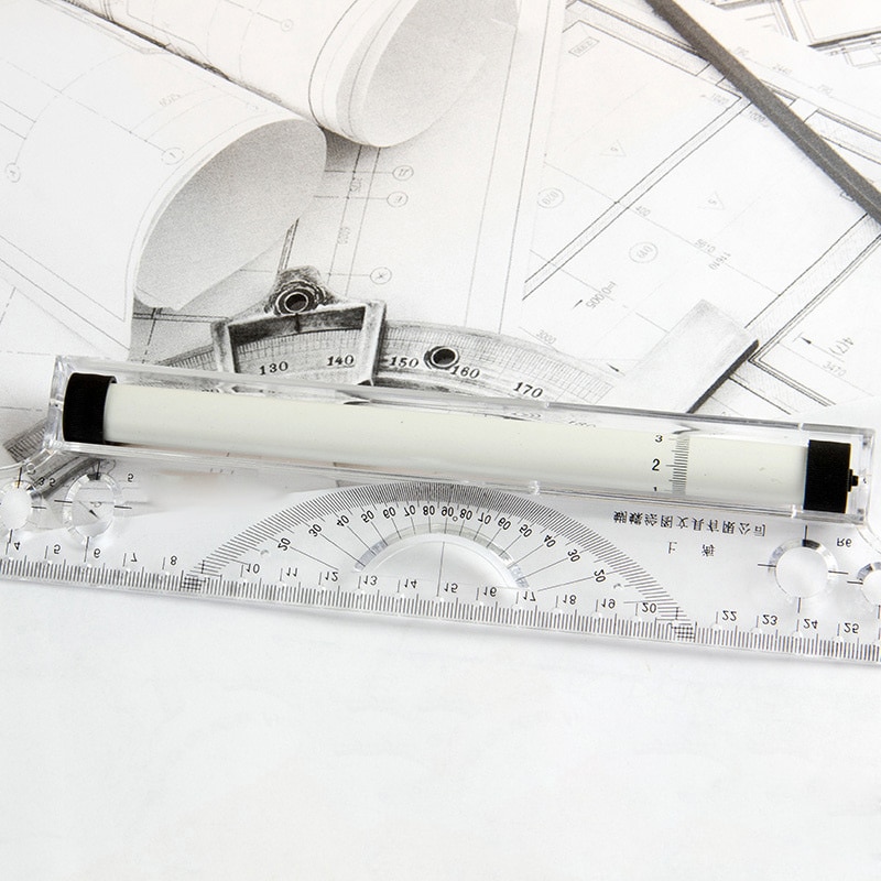 Rolling Parallel Ruler 30 cm Protractor Technical Drawing Examination