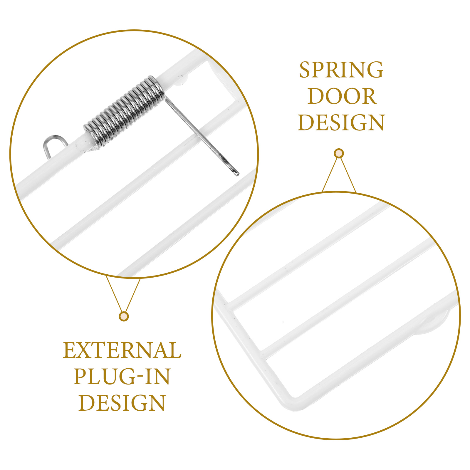 3Pcs Bird Cage Door Accessories Spring Wire Fixed Door Replacement Parts Supplies Pet Products Home Garden Nest