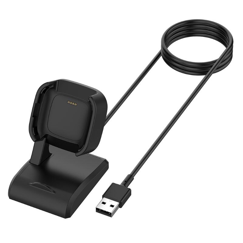 Charging Dock Station Charge Stand Holder USB Cable for-Fitbit Versa 2 Watch 23GE