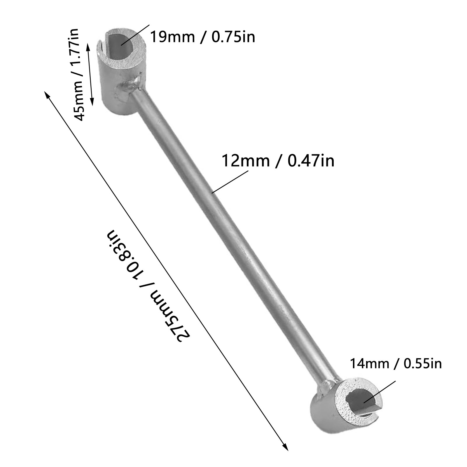 Door Hinge Repair Tool Double Heads Hinge Adjustment Wrench Ergonomic Design 14mm 19mm Hole Alloy Steel for Flag Shaped Hinges