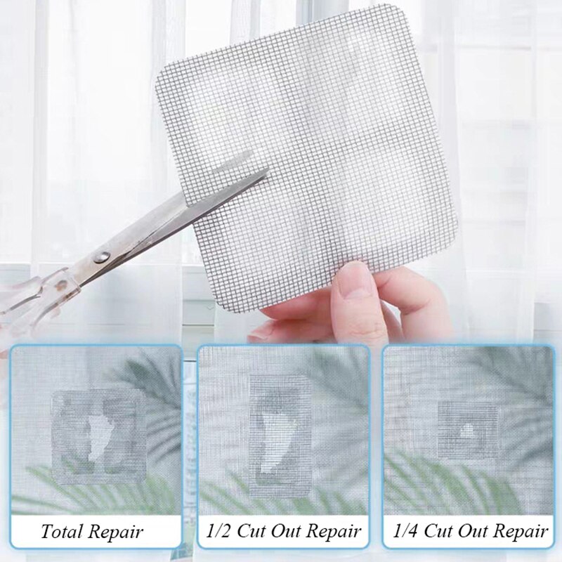 Self-adhesive Screens Windows Doors Repair Stickers Hole Nets Household Mosquito Screen Stickers Rectangular Screen Stickers