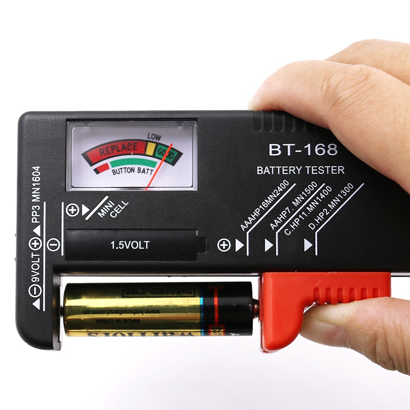 BT-168 Aa/Aaa/C/D/9V/1.5V Batterijen Universal Knoopcel Batterij Kleur gecodeerde Meter Geven Volt Tester Checker BT168 Power