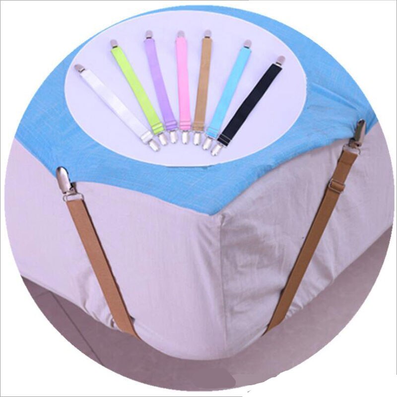 4 esquina largo ajustable elástico sábana sujetador Clip para colchón cubierta de sujetadores mantas sujeción antideslizante Correa