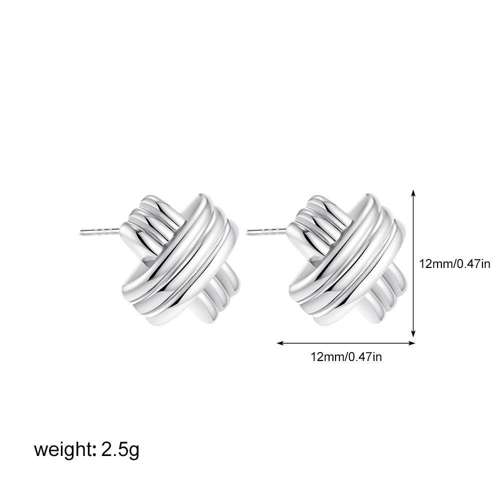 Boucles d'oreilles géométriques en acier inoxydable pour femmes, couleur or argent, bicouche, Texture métallique irrégulière, bijoux à la ,: Argent Antique