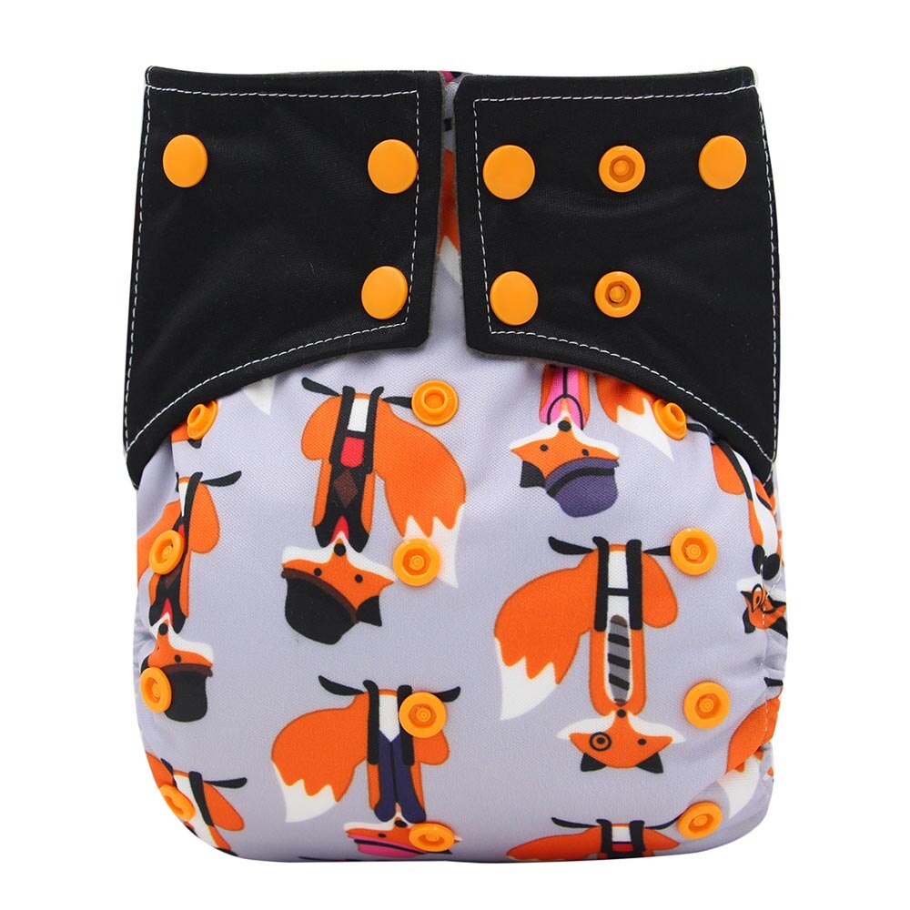 Ohbabyka AIO Cloth Diaper Cover Couche Lavable Bamboo Charcoal Washable Waterproof Newborn Baby Diapers Reusable Diaper Nappies