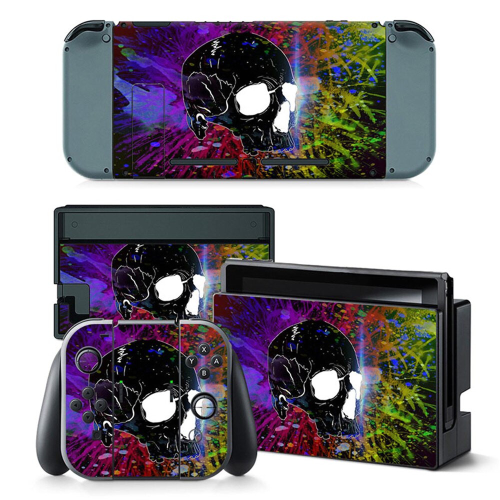 Custom Full Set Vinyl Decal Protector Skin For Nintendo Switch Console Controller Skin Sticker: TN-switch-0256