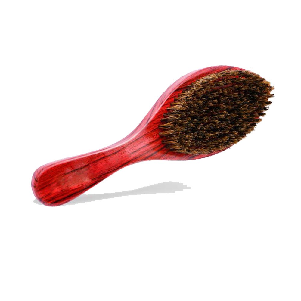 DREWTI-cepillo de pelo de caoba de mango corto para hombres africanos, peine de ondas, cerdas de jabalí, cepillo Afro de peluquería, 360 de onda, medio duro: long