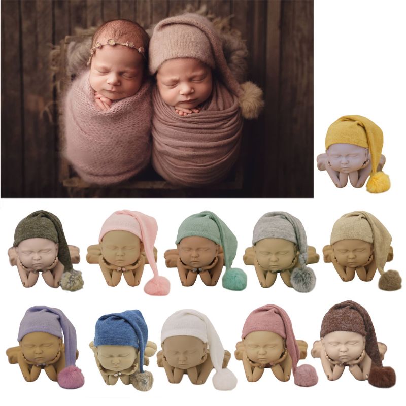 Nyfödd fotografering rekvisita hatt mössa propshoot för fotografering födda baby pojkar flickor tillbehör