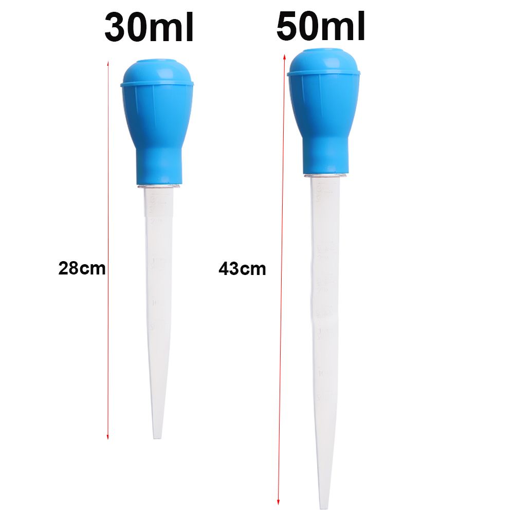 30/50ml Aquarium Cleaning Waste Remover Pipette Dropper Fish Tank Siphon Pump Durable Water Changer Tool