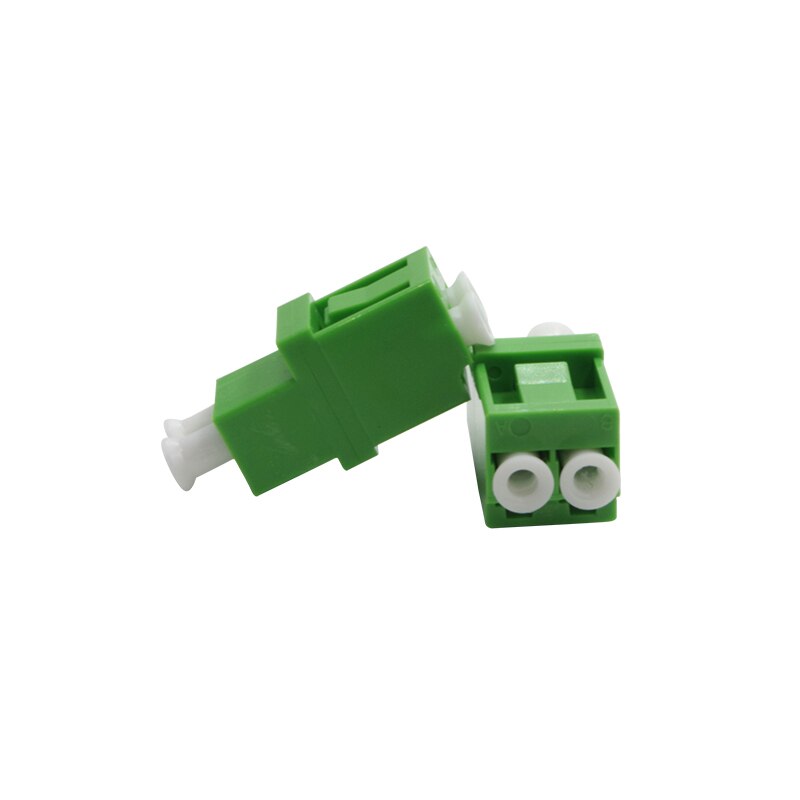 LC duplex fiber adapter SM MM OM3 OM4 OM5 blue green aqua opitcal fiber connector ftth coupler fibra optica factory supply ELINK: APC Green