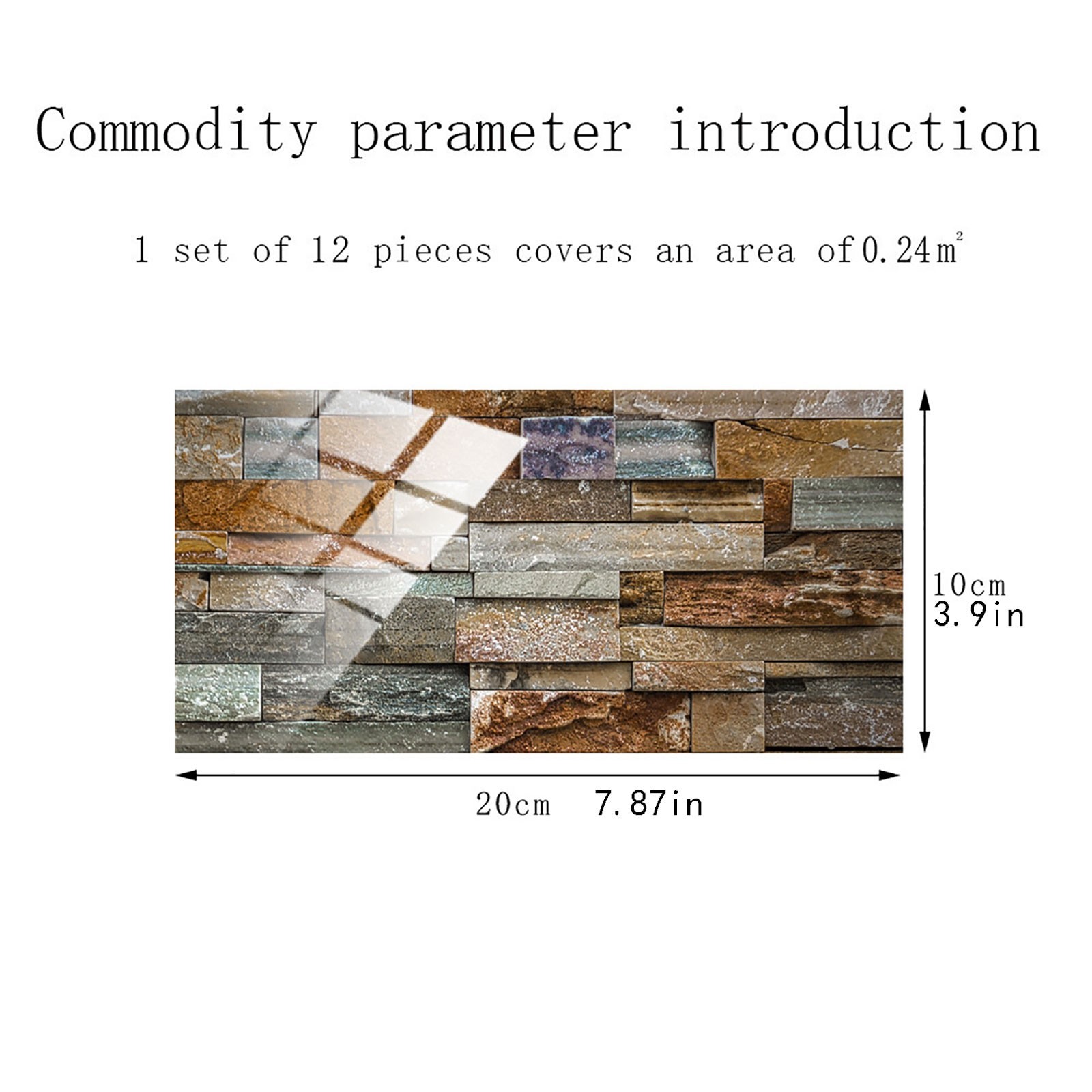 Marble Tile Stickers 12PCS 10x20cm DIY Self-Adhesive Wall Stickers Decor Bathroom Desk Wardrobe Waterproof PVC Wall Decals: C 12pcs