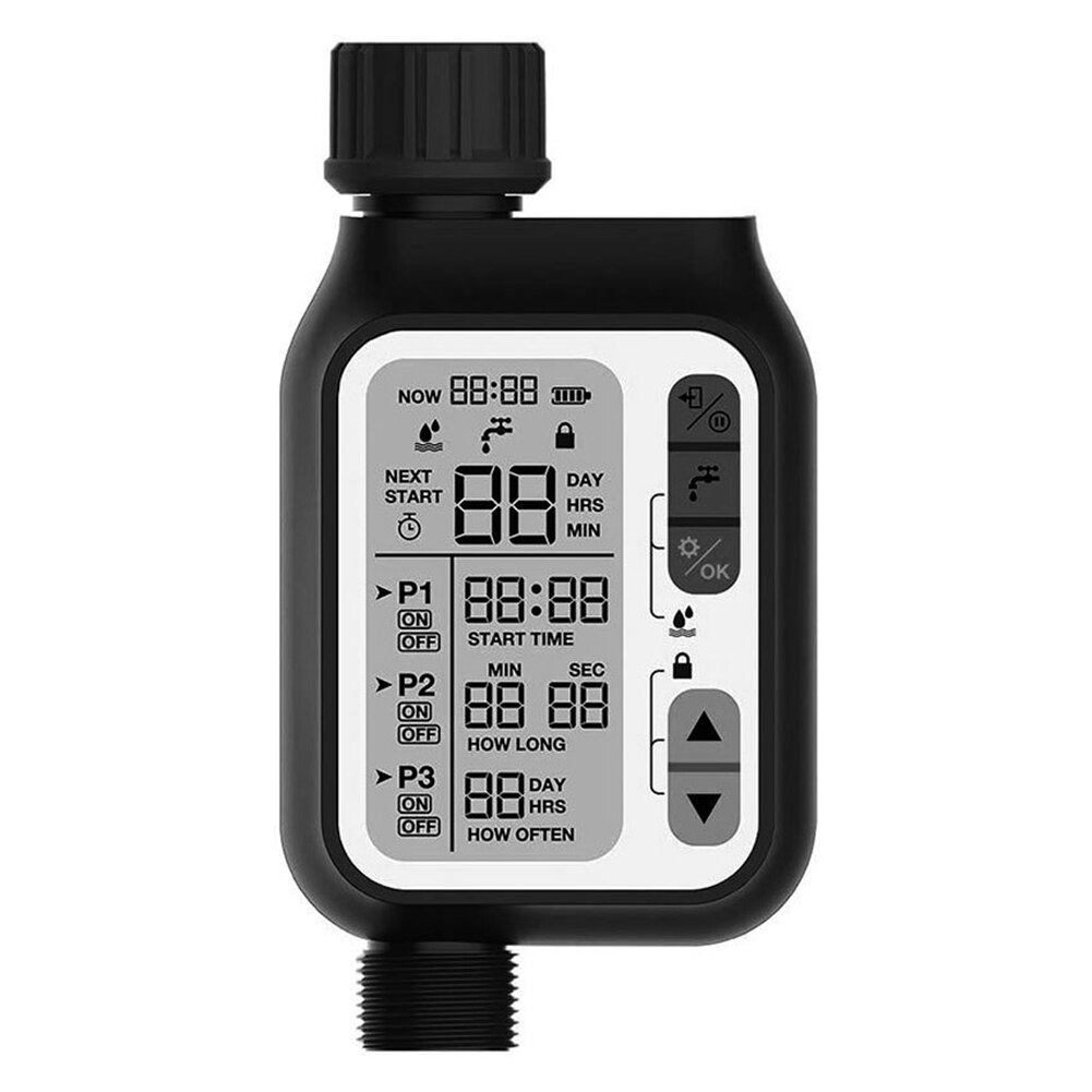 With Rain Sensor Device Water Timer Tool Home Automatic Irrigation Outdoor Adjustable Garden LCD Screen Waterproof Controller