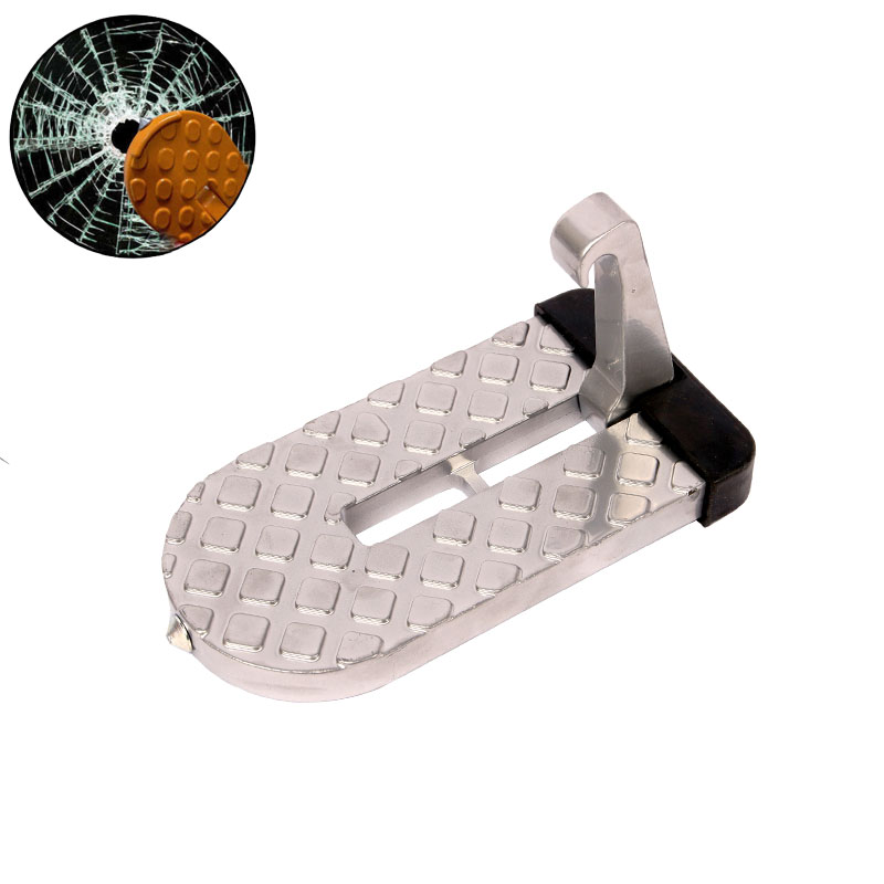 Portaequipajes plegable para techo de coche, escalón para puerta de coche, gancho de pestillo Universal multifunción, Pedal de pie, accesorios de seguridad para coche de aleación de aluminio: Plata