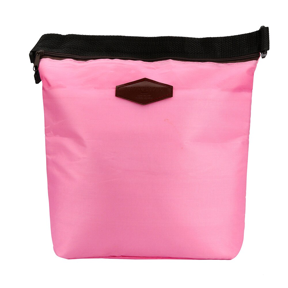 Lunch Bags Handbag Tote Portable Insulated Pouch Cooler Waterproof Food Storage Student School Food Storage Bags #YL5: Pink