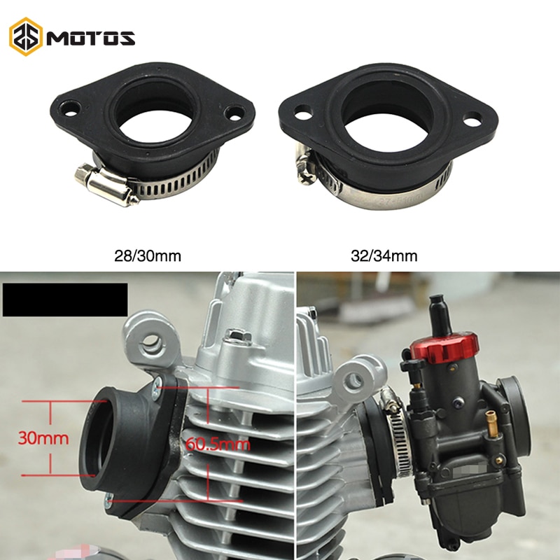 ZS MOTOS Motorrad Vergaser Gummi Adapter Einlass Ansaugrohr Für MIKUNI VM24 OKO KOSO KEIHIN PE28 21/24/26/28/30/32/34mm