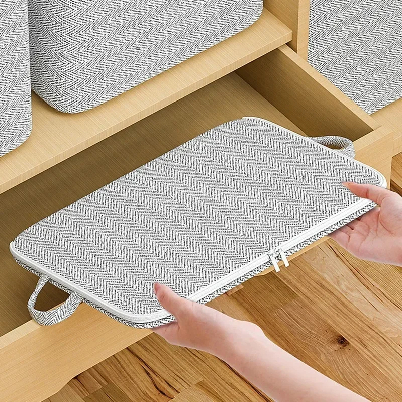 Cajas de almacenamiento estereoscópicas, cajas de almacenamiento para el hogar con ventanas, cajas organizadoras, almacenamiento de armario plegable de gran capacidad de tela