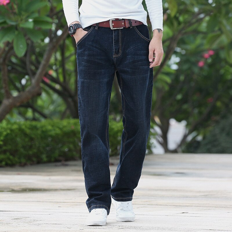 Mærke herre hip hop stretch oversize jeans herre plus size loose fit jeans bukser 40 42 44 6xl 7xl store mænd baggy jeans homme: 30