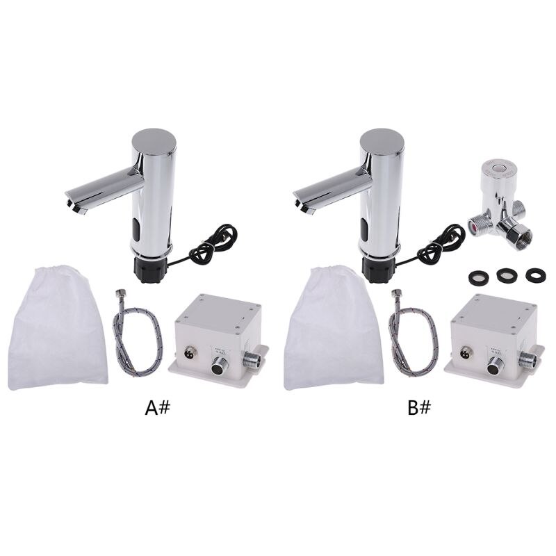 Bathroom Automatic Infrared Sensor Sink Faucet Touchless Basin Water Tap Deck Mounted Faucet