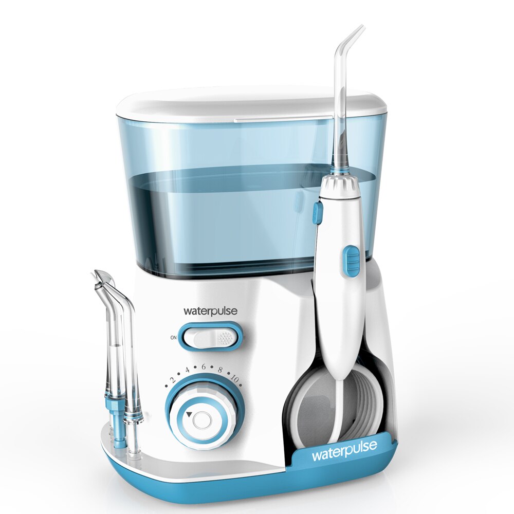 Waterpulse V300G Munddusche 5 stücke Tipps Dental Wasser Flosser Wasser Floss 800ml Mundhygiene Dental Flosser Wasser Zahnseide v300: green USB