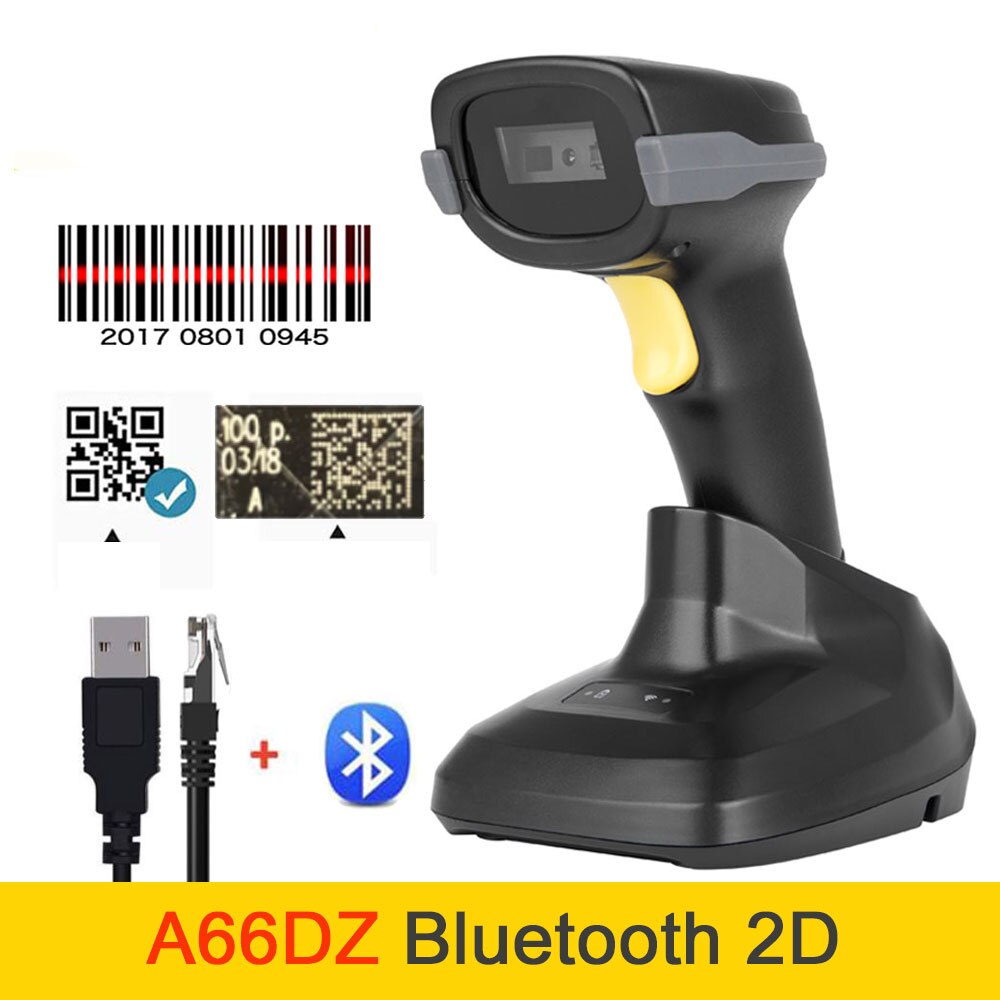 Holyhah Draadloze Bluetooth Barcode Scanner Qr Code 2d Barcode Reader Handheld Barcode Reader Bar Code Scanner Met Base