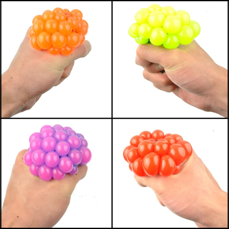 5cm stressavlaster klemme leker mesh ball drue klemme leke låve voksen hånd å elte nyhet sensoriske fruktige leke leker