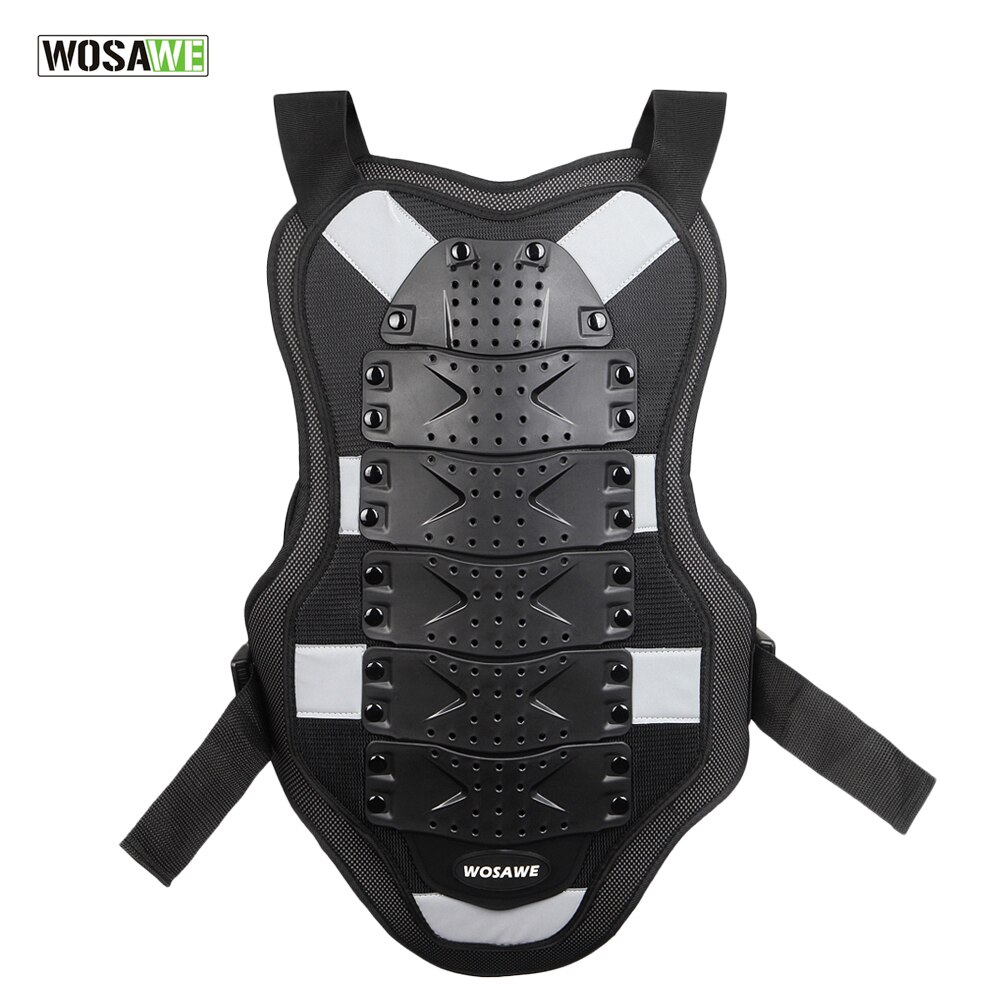 Wosawe Volwassen Fietsen Back Bescherming Vest Ourdoor Sport Vest Elleboog Knie Bescherming Riding Fiets Back-Bescherming Apparatuur