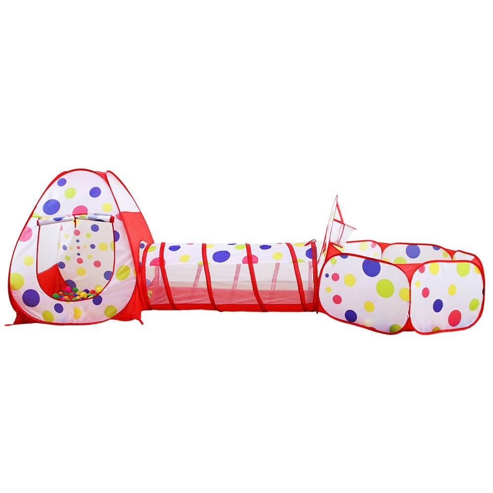 Tente de Tunnel d&#39;intérieur pour bébé, jouets de fosse de piscine à balles amusantes, clôture d&#39;épissure, clôture de jeu à balles Marine Portable pliable pour bébé 3 pièces: E