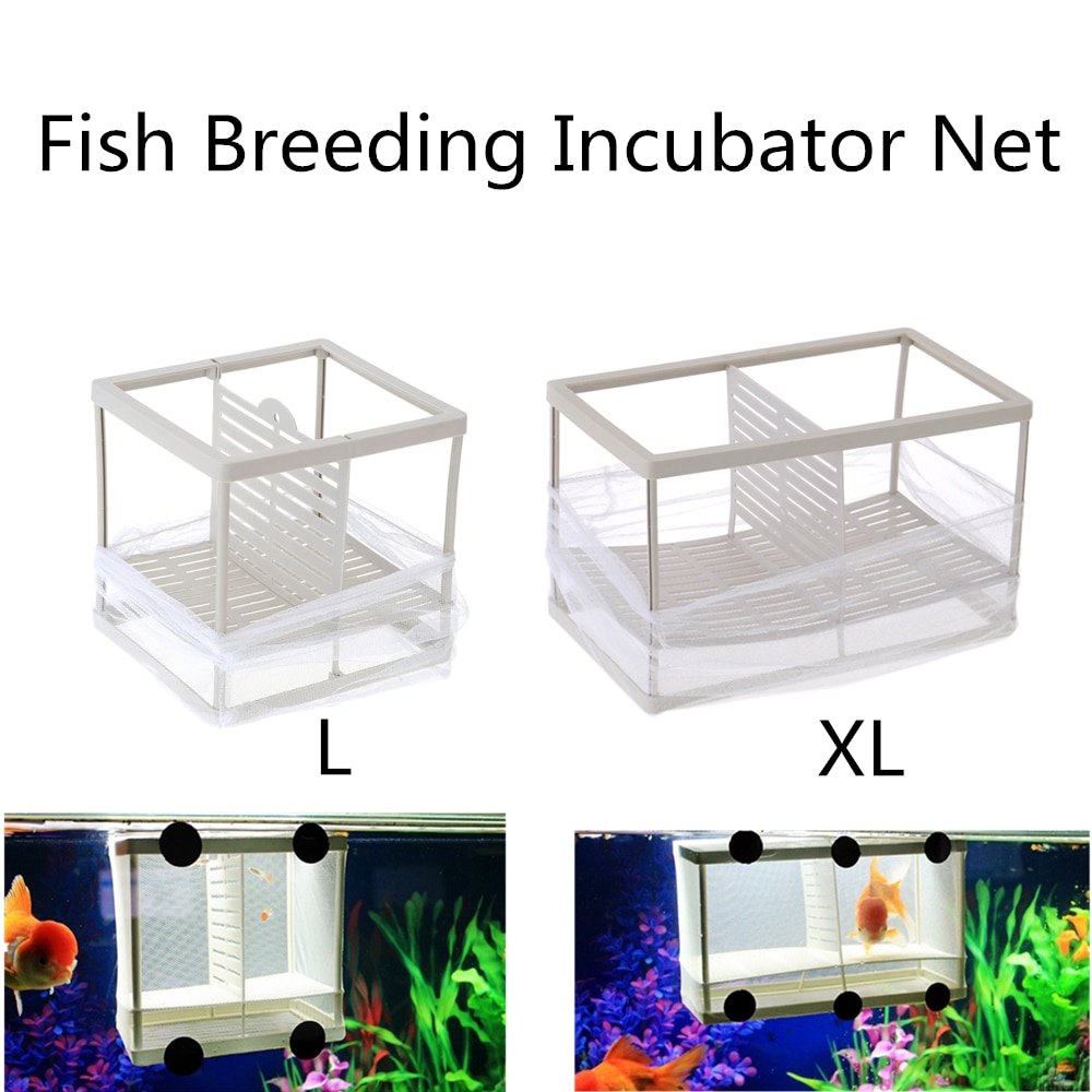 XL/L Fish Breeding Incubator Net Hanging Fry Baby Fish Hatchery Isolation Box Aquarium Accessory