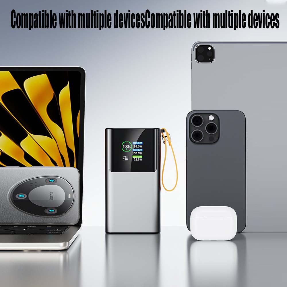 Xiaomi 165w 50000 mah powerbank bärbar pd externt batteri led powerbank för macbook pro för ipad snabbladdningsstation