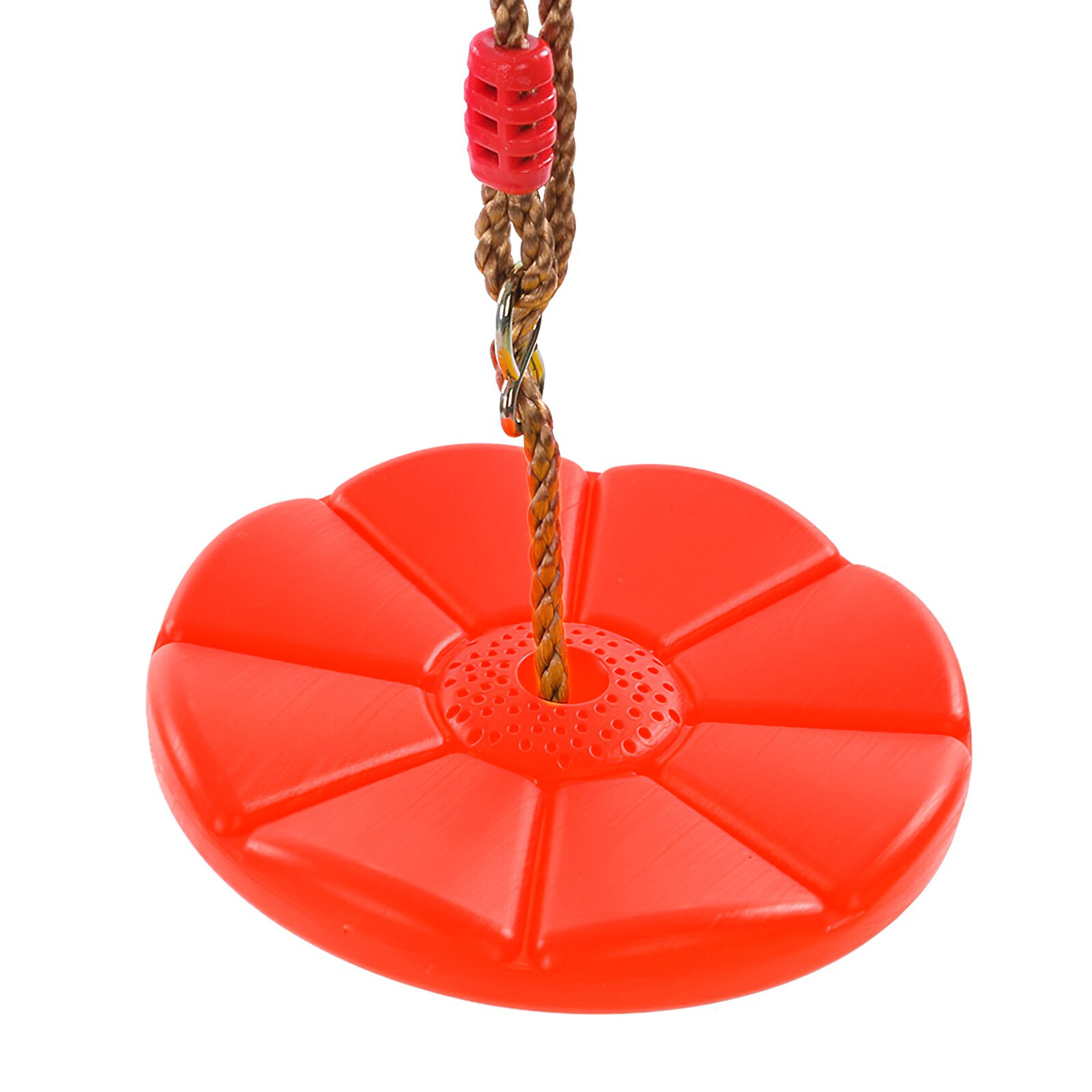 Balançoire à disque pour enfants, corde ronde, , arbre suspendu, équipement de terrain de jeu extérieur: Red