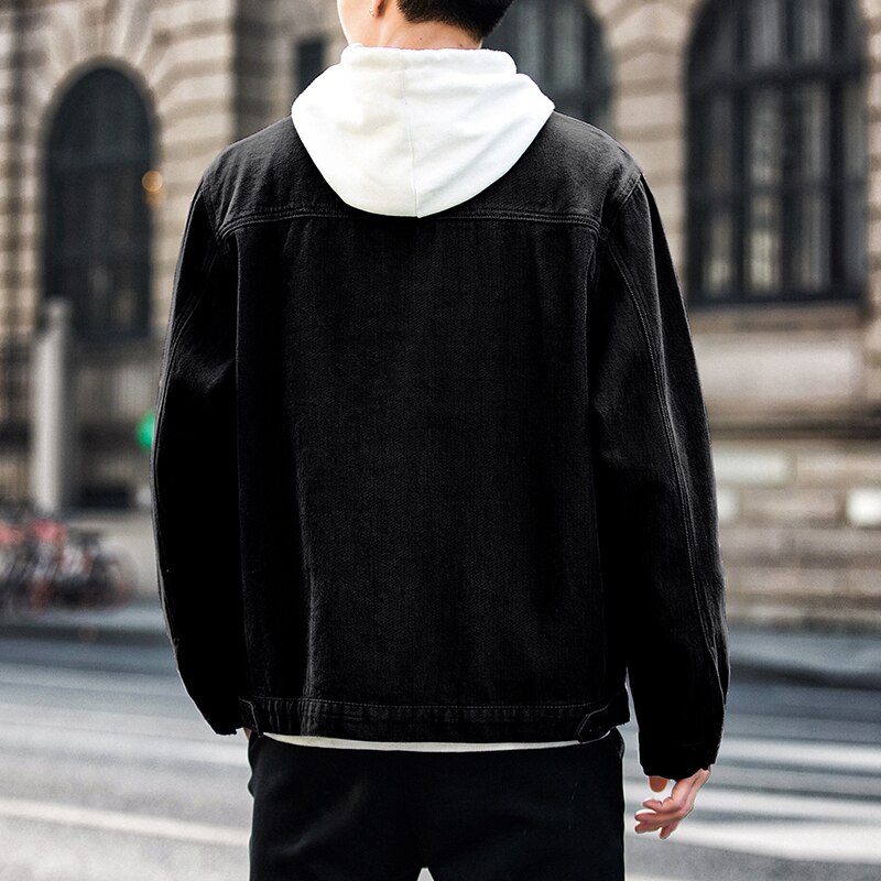 ZAZOMDE Denim Jacket Men Basic jackets Casual Slim Solid Lightweight Bomber Jacket Men Windbreaker Outwear Male Denim Coat