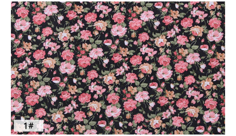 Vintage Rose Bloemen Stof Goedkope Peach Skin Stof Voor Gordijn Thuis Textiel Dunne Naaien Materiaal W40: 1 / 100X150cm(1meter)