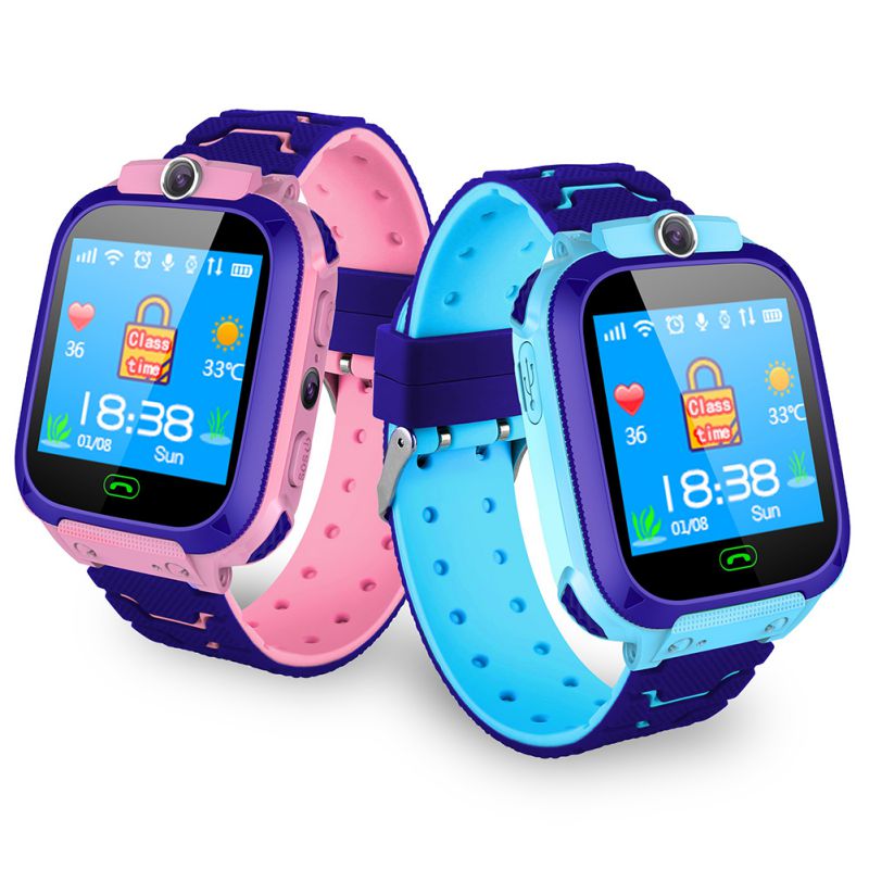 SOS Kids Horloge Smart Waterdicht Anti-Verloren Kid Horloge Met GPS Positionering En SOS Functie Blauw Roze Waaks Voor kinderen W1