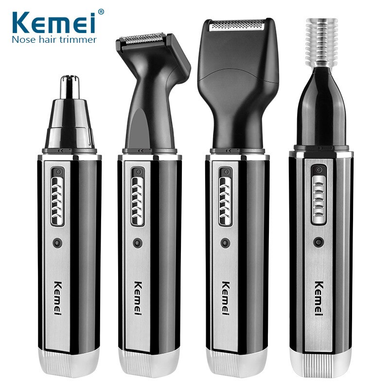 Kemei 4 in 1 Nose Hair Beard Eyebrow Rechargeable Electric Trimmer Electric Nose Trimmer Ear Shaver Hair Cliper: Default Title